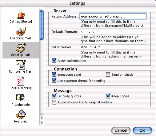 immagine: impostazione voce Allow Authentication
