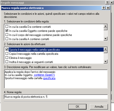 immagine: impostazioni 
	prime condizioni filtro